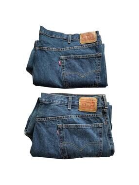 LOT OF 2 Levis 550 jeans mens relaxed fit straight leg 48x30 ACTUAL 48x28 CLEAN!
